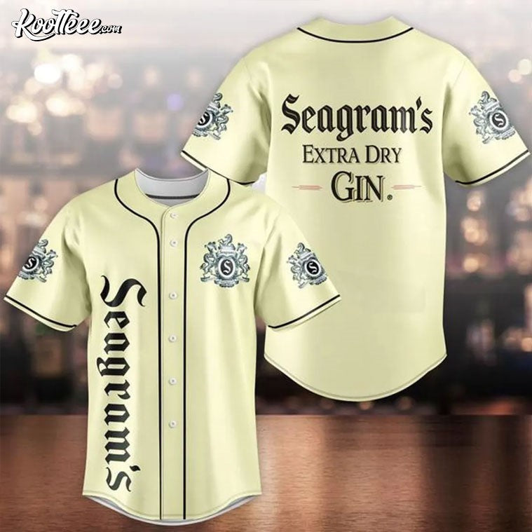 Seagrams Gin Extra Dry Baseball Jersey baseball jersey product view 1