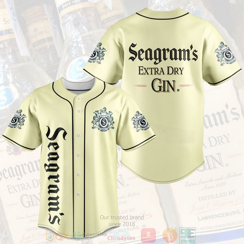 Seagram's Extra Dry Gin Baseball shirt baseball jersey product view 1