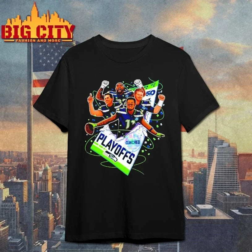 Seahawks Clinched Season Victory shirt Unisex T-shirt, Sweatshirt, Hoodie, Long Sleeve Tee - T-Shirt, Sweatshirt, Hoodie