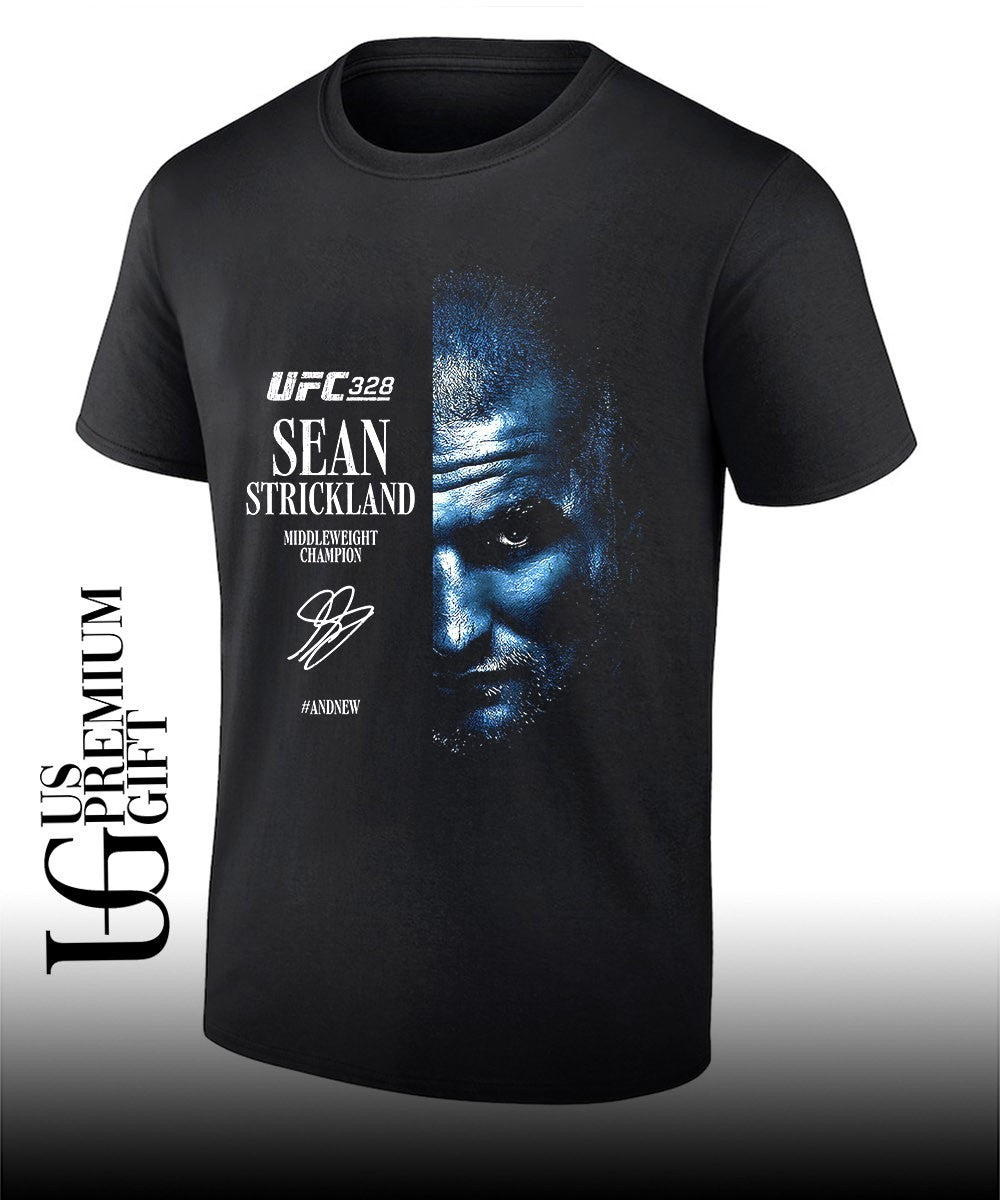 Sean Strickland AndNew UFC 328 Flyweight Champion portrait signature shirt Unisex T-shirt, Sweatshirt, Hoodie, Long Sleeve Tee - T-Shirt, Sweatshirt, Hoodie