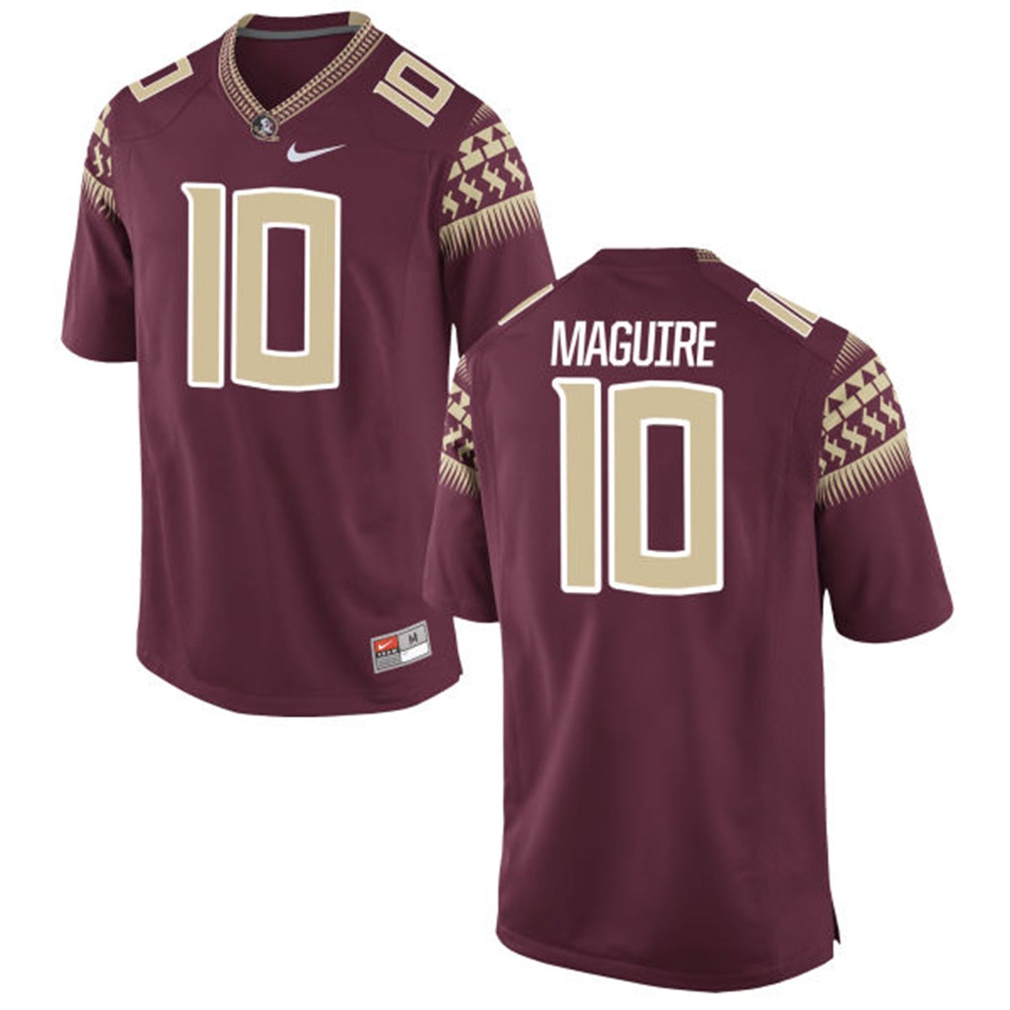 Sean Maguire 10 Burgundy College Football Jersey football jersey product view 1