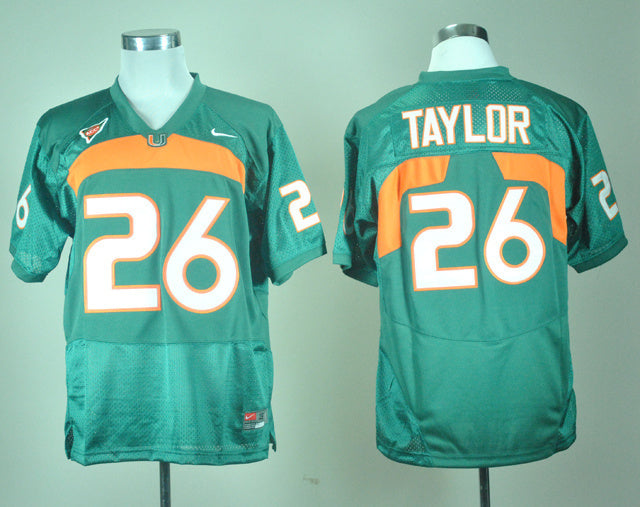Sean Taylor 26 Green College Football Jersey football jersey product view 1