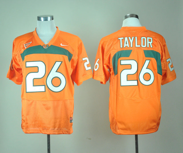 Sean Taylor 26 Orange College Football Jersey football jersey product view 1