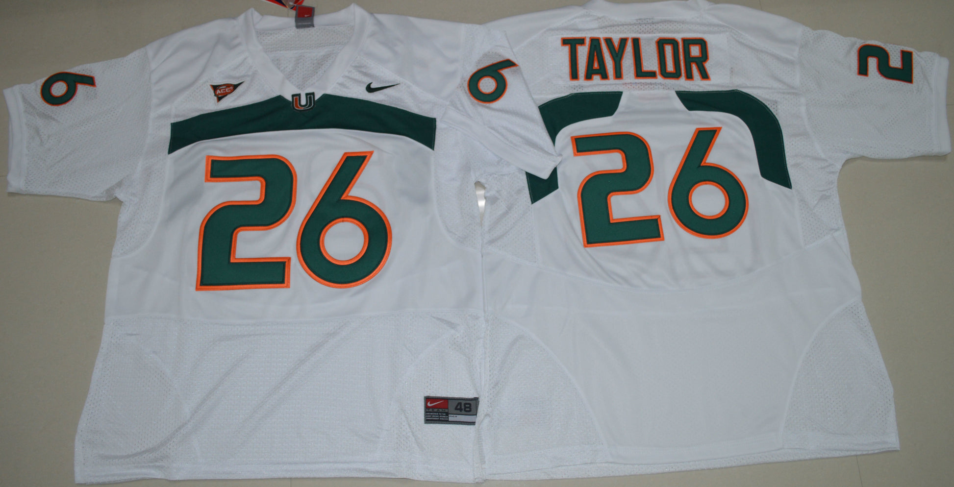 Sean Taylor 26 White College Football Jersey football jersey product view 1