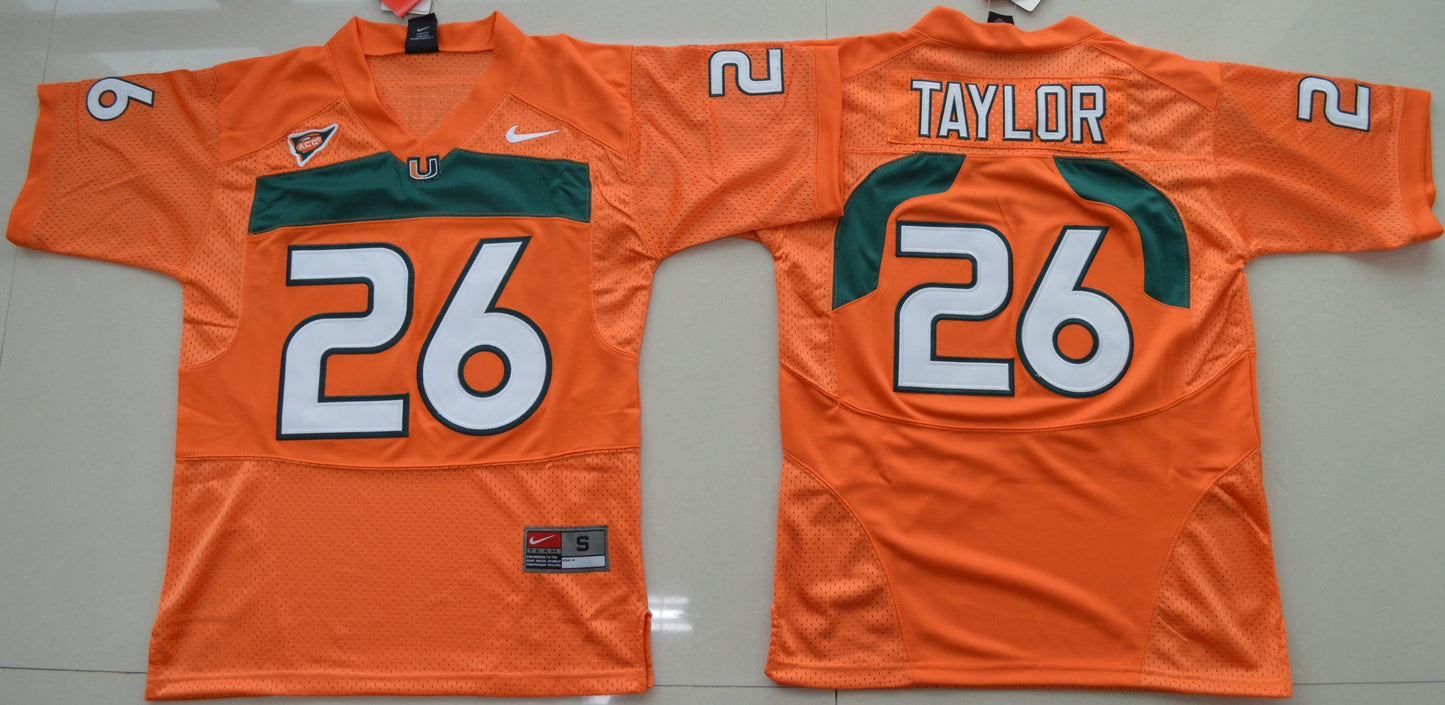 Sean Taylor 26 Youth Orange College Football Jersey football jersey product view 1
