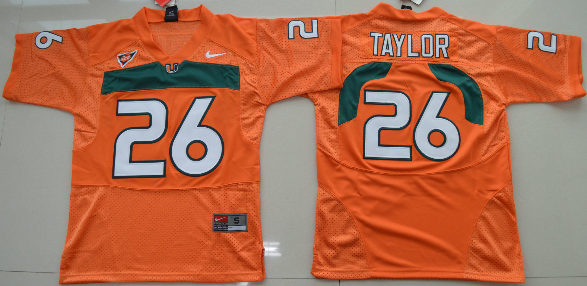 Sean Taylor 26 Youth Orange College Football Jersey football jersey product view 1