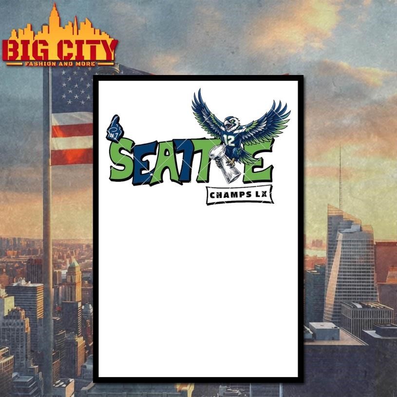 Seattle Football Championship 2026 - Adult & Kids T-Shirts, Sweatshirts & Hoodies apparel design preview 4