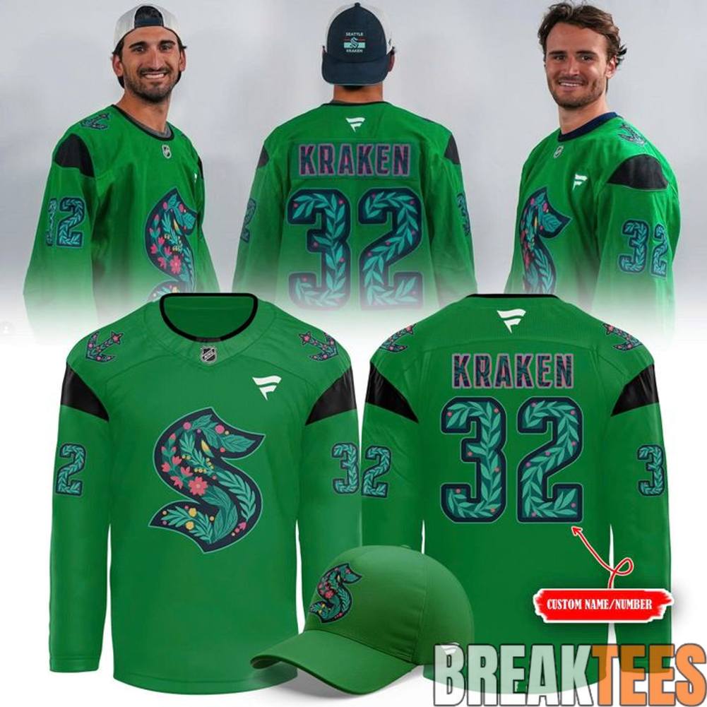 Seattle Kraken 2026 Green Night Custom Hockey Jersey Unisex T-shirt, Sweatshirt, Hoodie, Long Sleeve Tee - T-Shirt, Sweatshirt, Hoodie