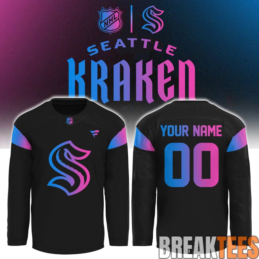 Seattle Kraken Cyberpunk Warm Up 2026 Hockey Jersey Unisex T-shirt, Sweatshirt, Hoodie, Long Sleeve Tee - T-Shirt, Sweatshirt, Hoodie