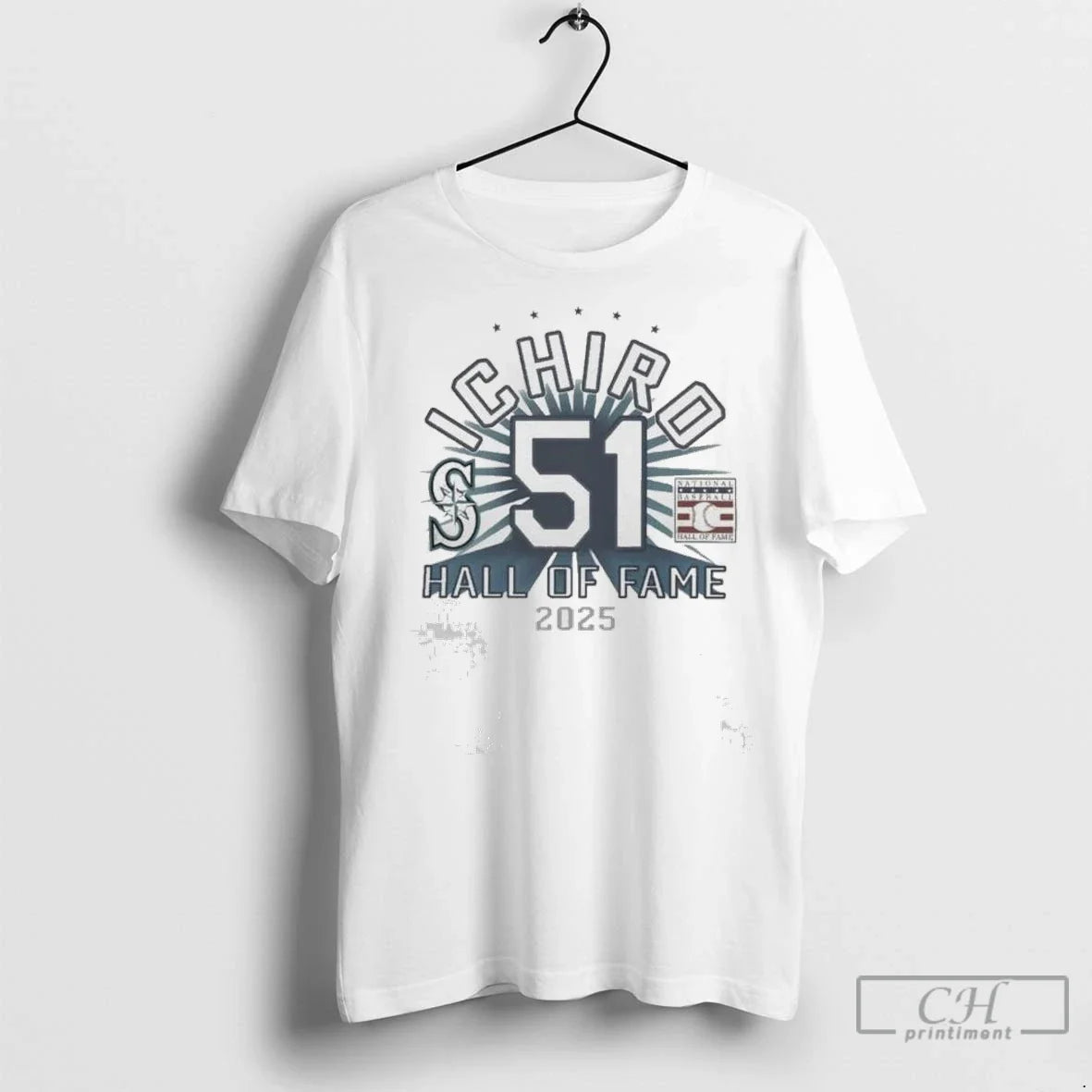 Seattle Mariners Ichiro 2025 Hall Of Fame T Shirts Unisex T-shirt, Sweatshirt, Hoodie, Long Sleeve Tee - T-Shirt, Sweatshirt, Hoodie