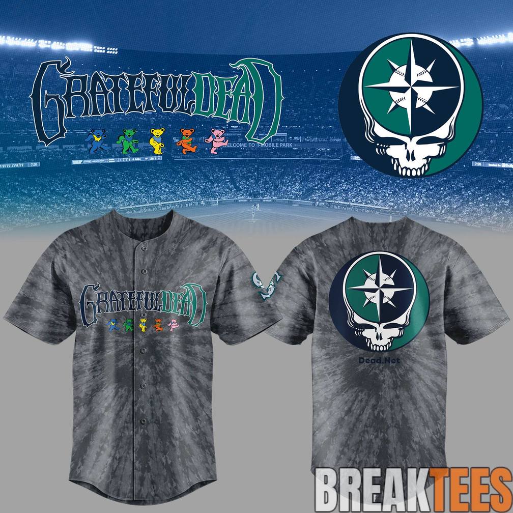 Seattle Mariners x Grateful Dead Special Jersey baseball jersey product view 1