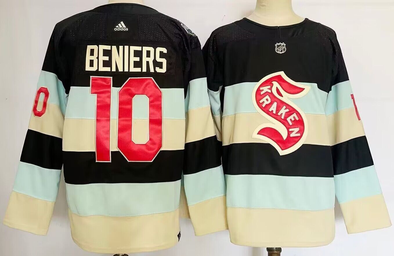 Seattle Kraken #10 Matty Beniers Style 2 Hockey Jersey hockey jersey product view 1