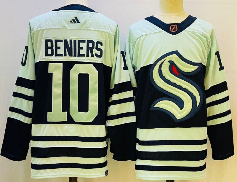 Seattle Kraken #10 Matty Beniers Style 4 Hockey Jersey hockey jersey product view 1