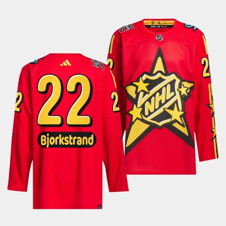 Seattle Kraken #22 Oliver Bjorkstrand 2024 NHL All-Star Red Hockey Jersey hockey jersey product view 1