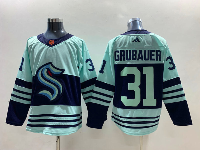 Seattle Kraken #31 Philipp Grubauer Style 4 Hockey Jersey hockey jersey product view 1