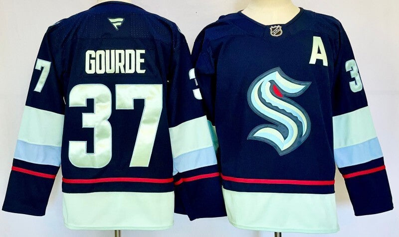 Seattle Kraken #37 Yanni Gourde Style 1 Hockey Jersey hockey jersey product view 1