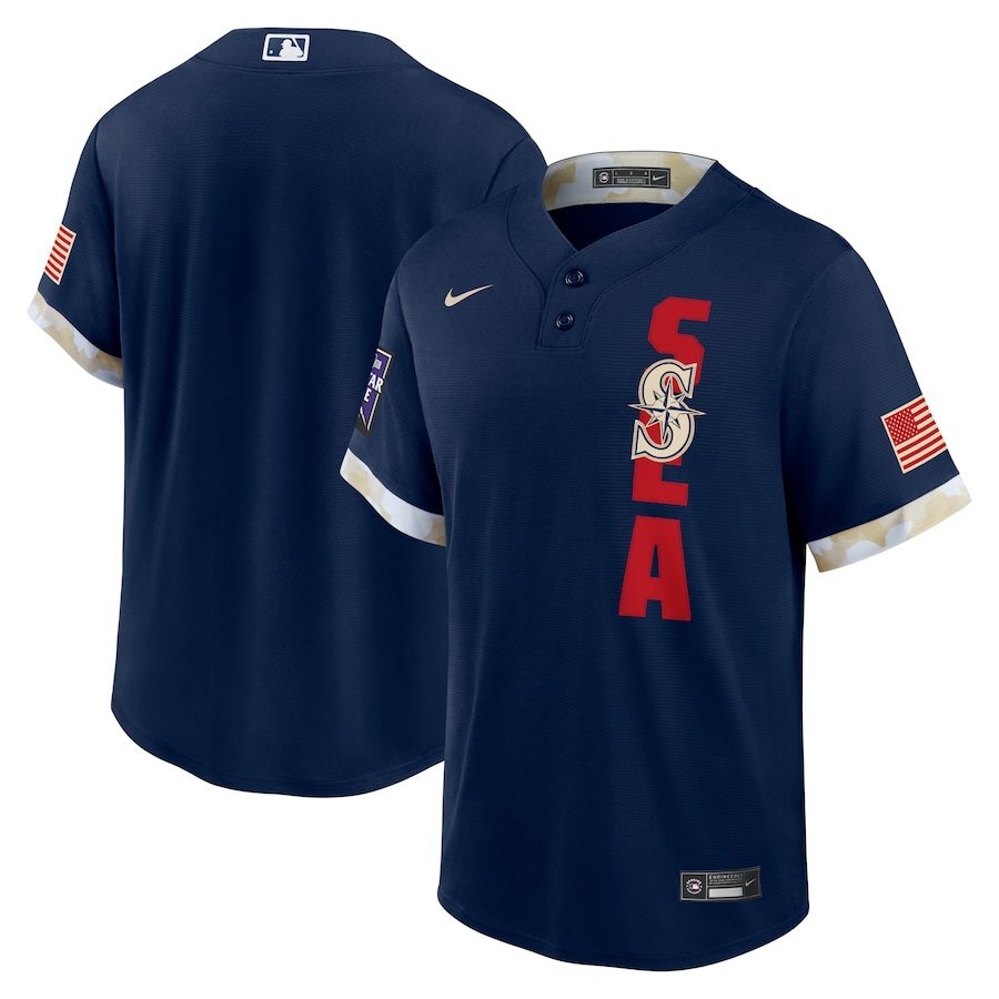 Seattle Mariners Style 2 Baseball Jersey baseball jersey product view 1