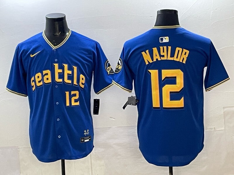 Seattle Mariners #12 Josh Naylor Mariners Adult Style 4 Baseball Jersey baseball jersey product view 1