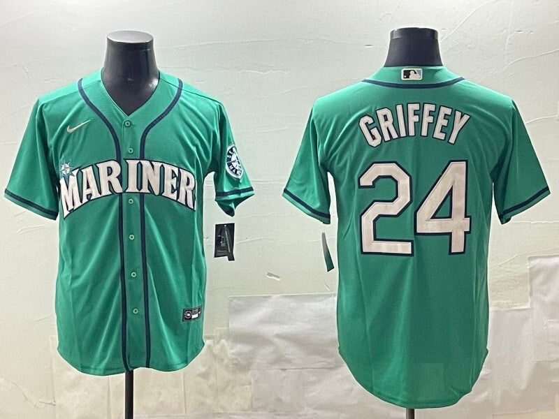 Seattle Mariners #24 Ken Griffey Jr Mariners Fan Edition Style 3 Baseball Jersey baseball jersey product view 1