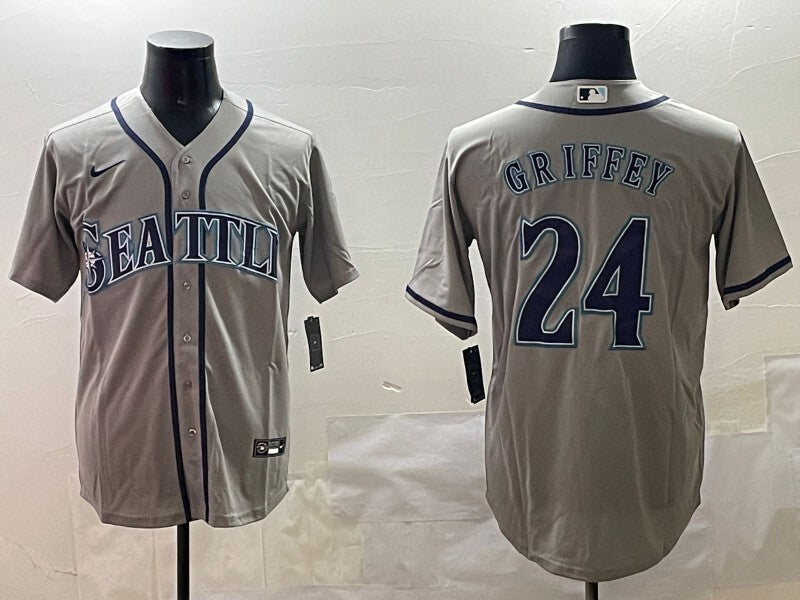 Seattle Mariners #24 Ken Griffey Jr Mariners Fan Edition Style 5 Baseball Jersey baseball jersey product view 1