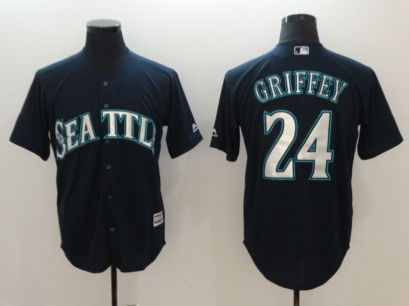 Seattle Mariners #24 Ken Griffey Jr Style 6 Baseball Jersey baseball jersey product view 1