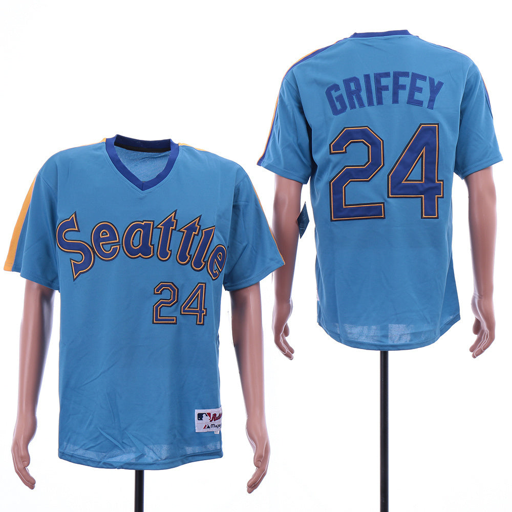 Seattle Mariners #24 Ken Griffey Style 4 Baseball Jersey baseball jersey product view 1