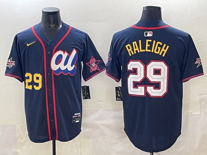Seattle Mariners #29 Cal Raleigh Mariners 25 All-Star Style 3 Baseball Jersey baseball jersey product view 1