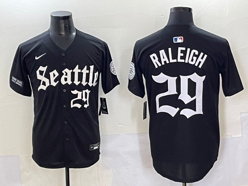 Seattle Mariners #29 Cal Raleigh Mariners 5 Collaboration Style 1 Baseball Jersey baseball jersey product view 1