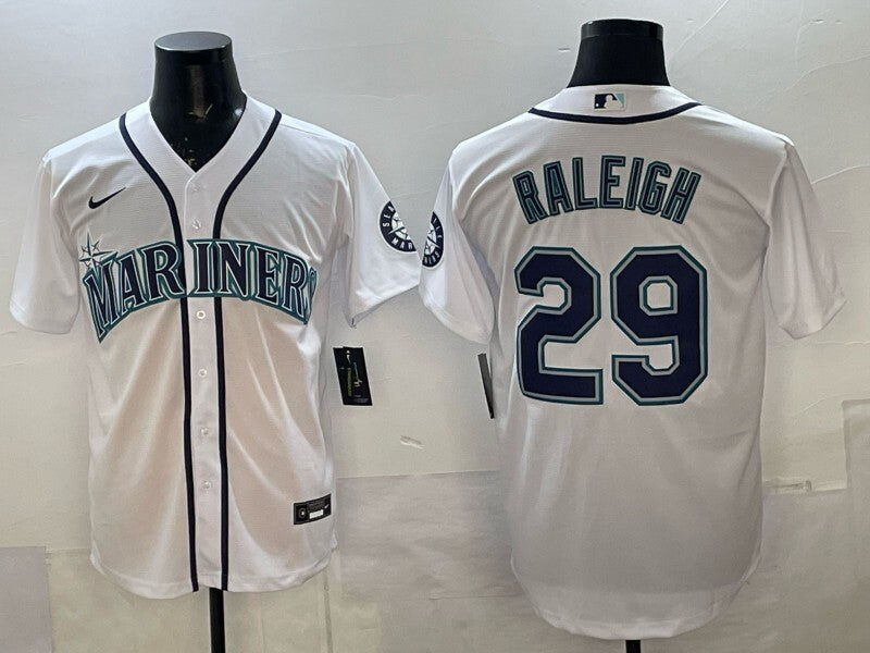 Seattle Mariners #29 Cal Raleigh Mariners Adult Style 1 Baseball Jersey baseball jersey product view 1