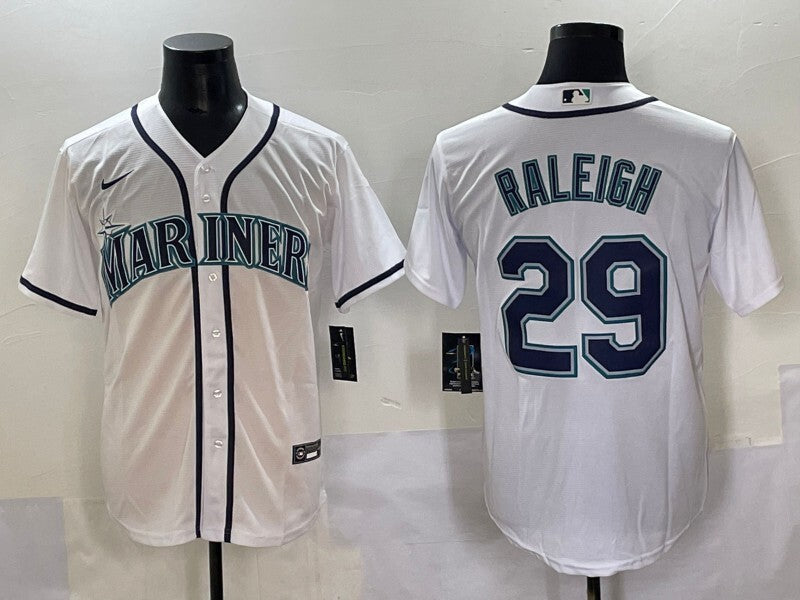 Seattle Mariners #29 Cal Raleigh Mariners Adult Style 5 Baseball Jersey baseball jersey product view 1