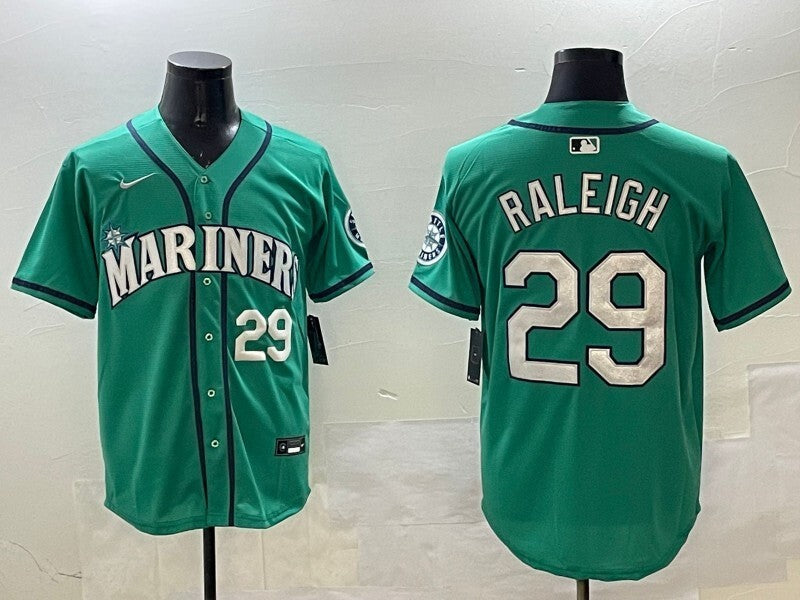 Seattle Mariners #29 Cal Raleigh Mariners Adult Style 6 Baseball Jersey baseball jersey product view 1