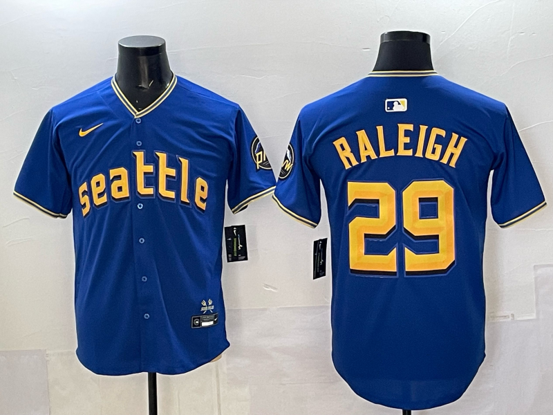 Seattle Mariners #29 Cal Raleigh Mariners City Adult Style 2 Baseball Jersey baseball jersey product view 1