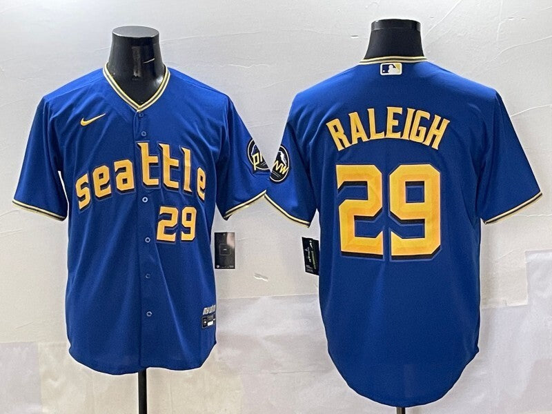 Seattle Mariners #29 Cal Raleigh Mariners City Adult Style 3 Baseball Jersey baseball jersey product view 1