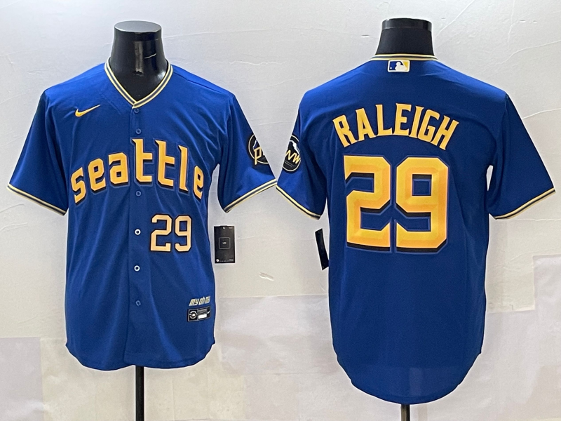 Seattle Mariners #29 Cal Raleigh Mariners City Adult Style 4 Baseball Jersey baseball jersey product view 1