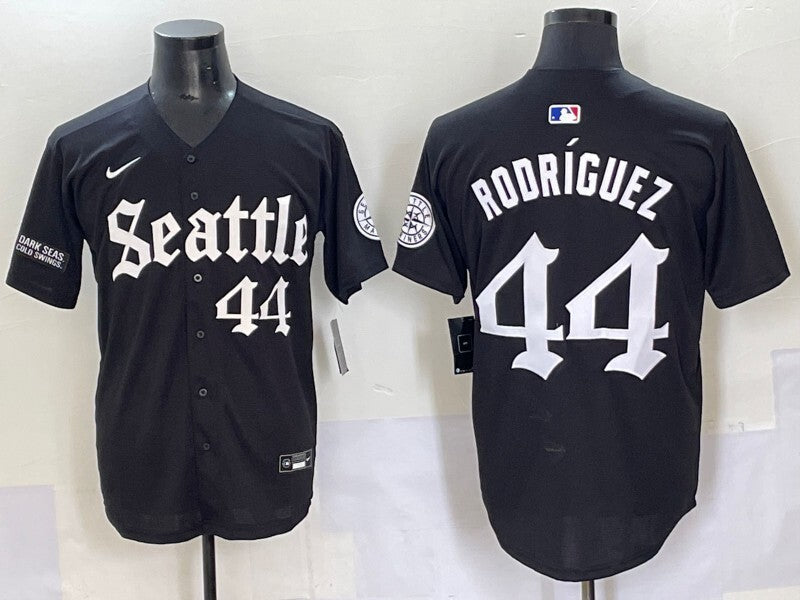 Seattle Mariners #44 Julio Rodriguez Mariners 5 Collaboration Style 1 Baseball Jersey baseball jersey product view 1
