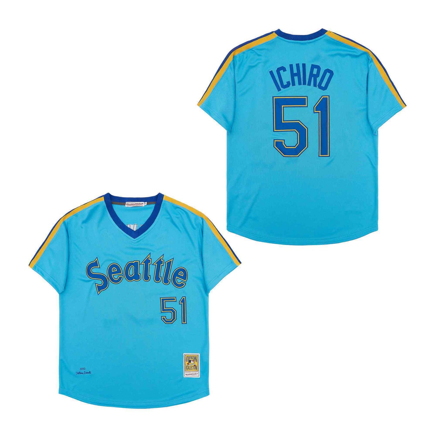 Seattle Mariners #51 Ichiro Suzuki Mariners 51 Blue Pullover Retro Baseball Jersey baseball jersey product view 1