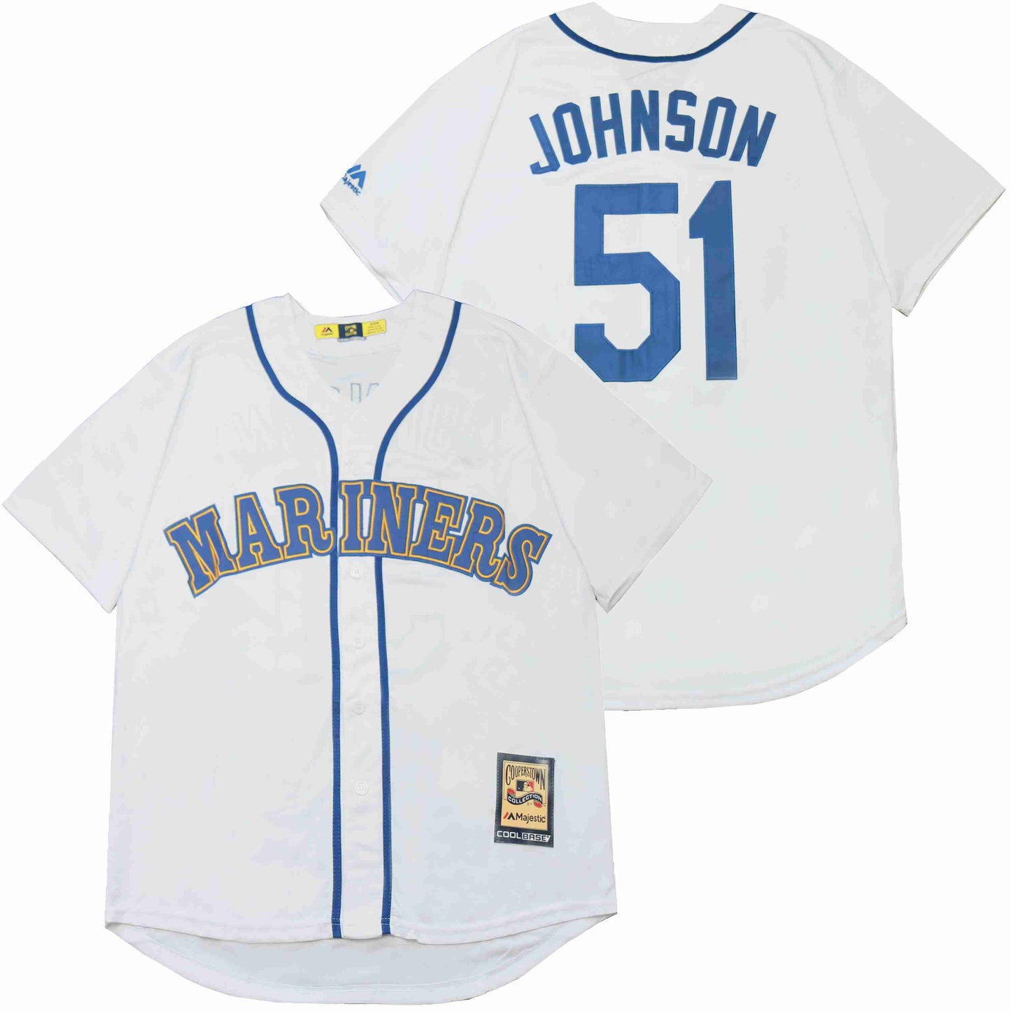 Seattle Mariners #51 Ichiro Suzuki Mariners 51 White Fan Retro Baseball Jersey baseball jersey product view 1