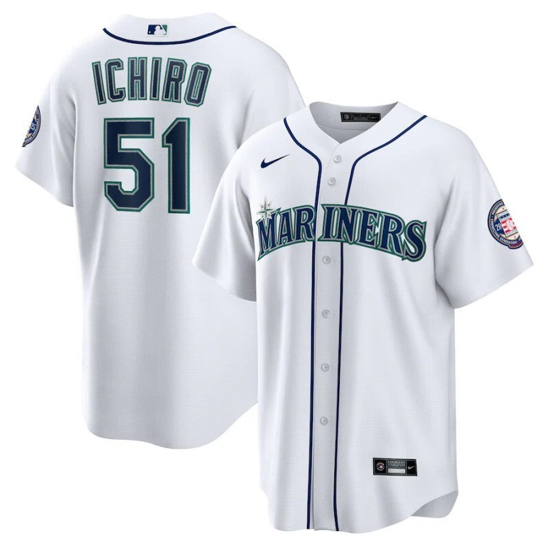 Seattle Mariners #51 Ichiro Suzuki Mariners Adult Style 1 Baseball Jersey baseball jersey product view 1