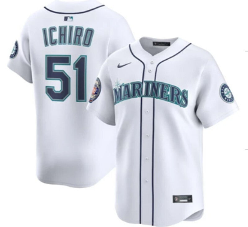 Seattle Mariners #51 Ichiro Suzuki Mariners Adult Style 2 Baseball Jersey baseball jersey product view 1