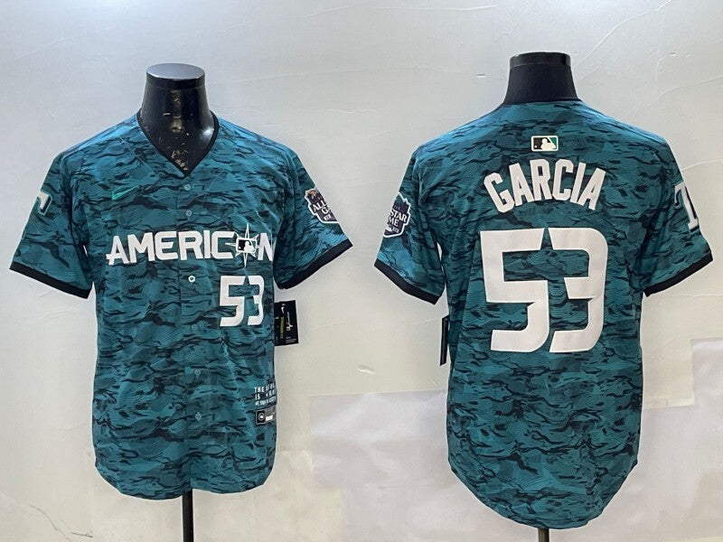 Seattle Mariners #53 Garcia Rangers All-Star Baseball Jersey baseball jersey product view 1
