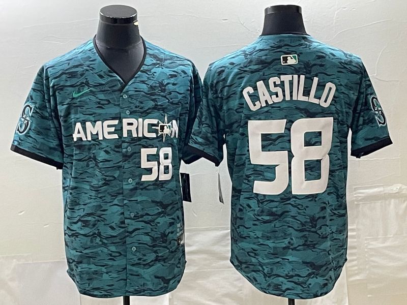 Seattle Mariners #58 Luis Castillo Mariners 2023 All-Star Baseball Jersey baseball jersey product view 1