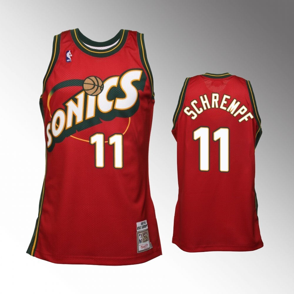 Seattle Supersonics #11 Detlef Schrempf Style 3 Basketball Jersey basketball jersey product view 1