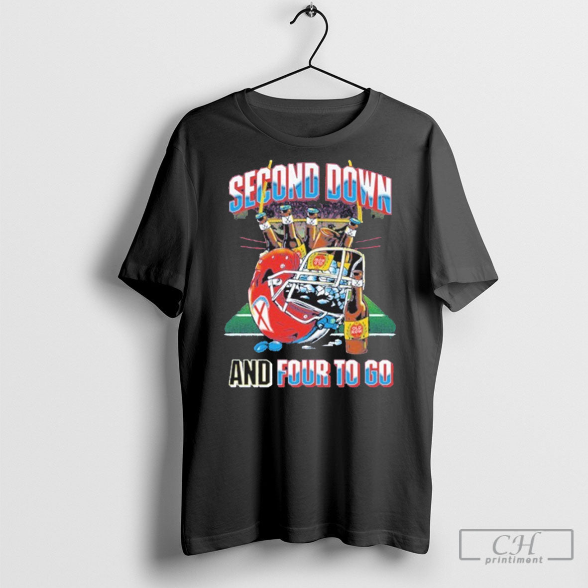 Second Down Beer And Four To Go Shirt Tee Unisex T-shirt, Sweatshirt, Hoodie, Long Sleeve Tee - T-Shirt, Sweatshirt, Hoodie