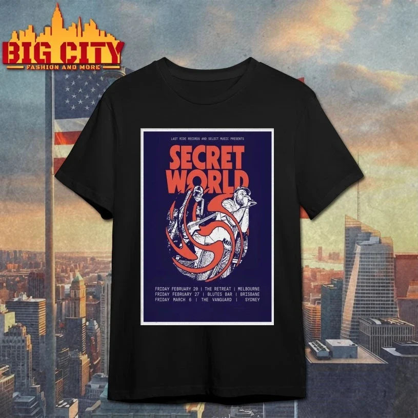 Secret World Australia 2026 Tour Poster shirt Unisex T-shirt, Sweatshirt, Hoodie, Long Sleeve Tee - T-Shirt, Sweatshirt, Hoodie