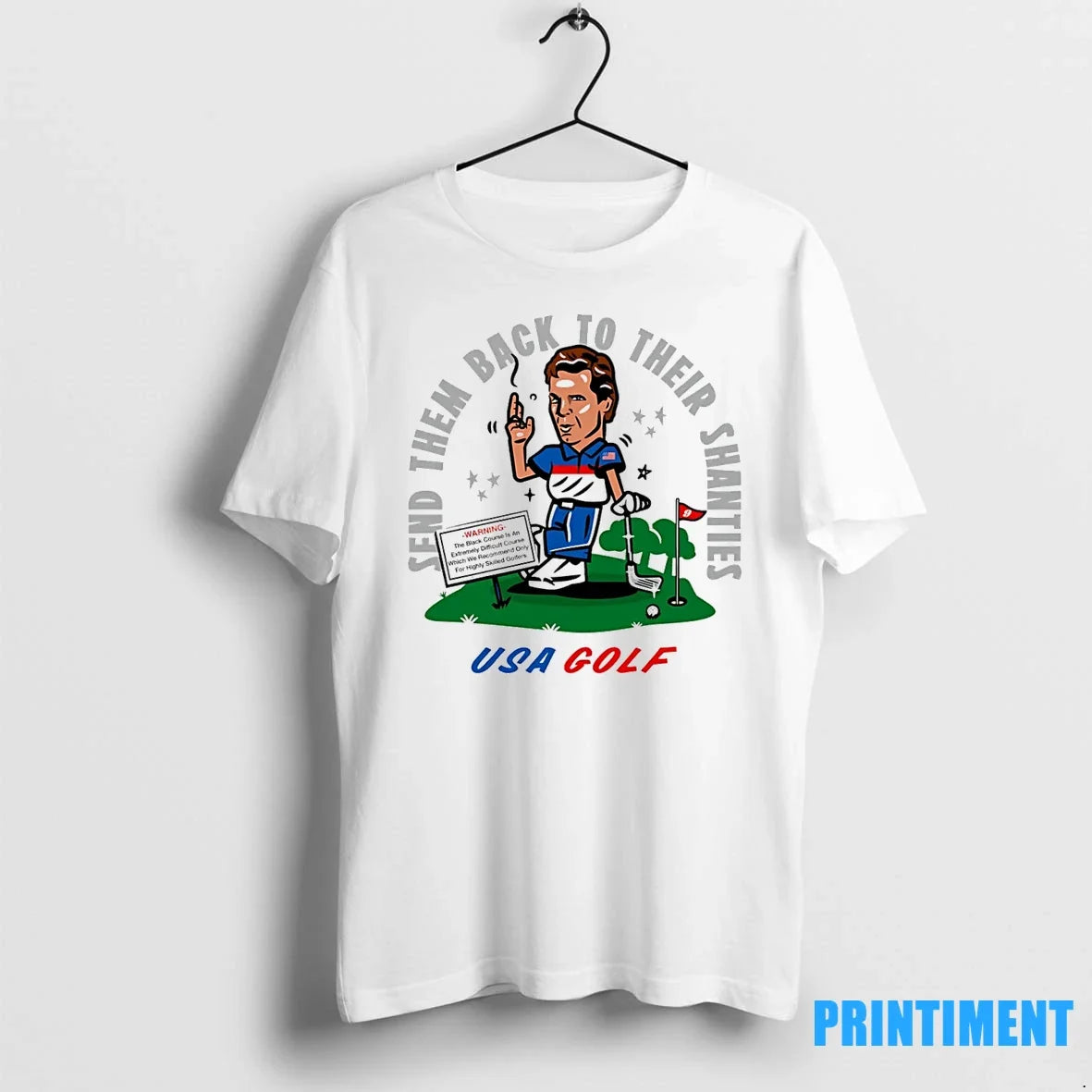 Send Them Back To Their Shanties Usa Golf Ryder Cup 2025 Cartoon Tshirts Sweater Unisex T-shirt, Sweatshirt, Hoodie, Long Sleeve Tee - T-Shirt, Sweatshirt, Hoodie