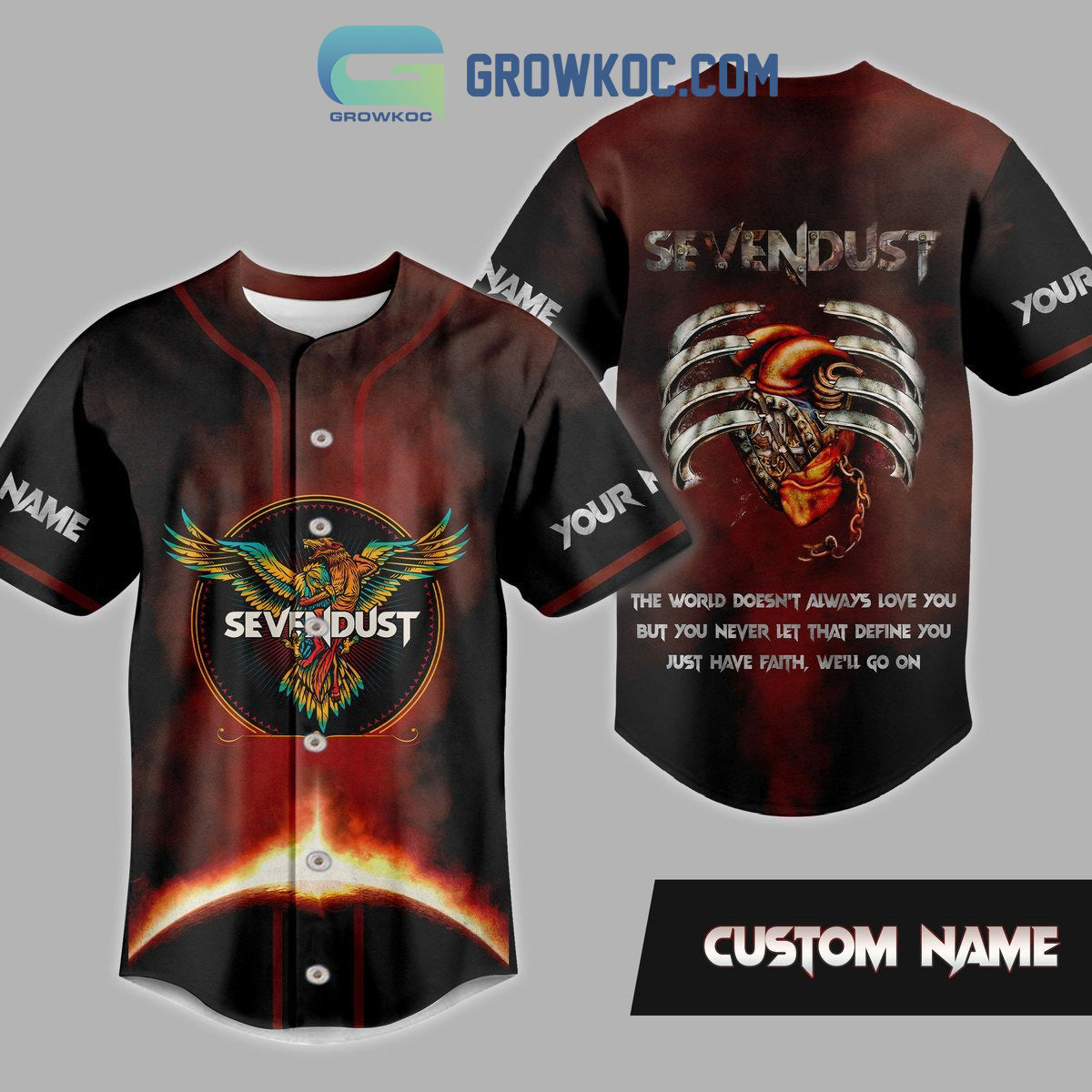 Seven Dust The World Doesn’t Always Love You Personalized Baseball Jersey baseball jersey product view 1