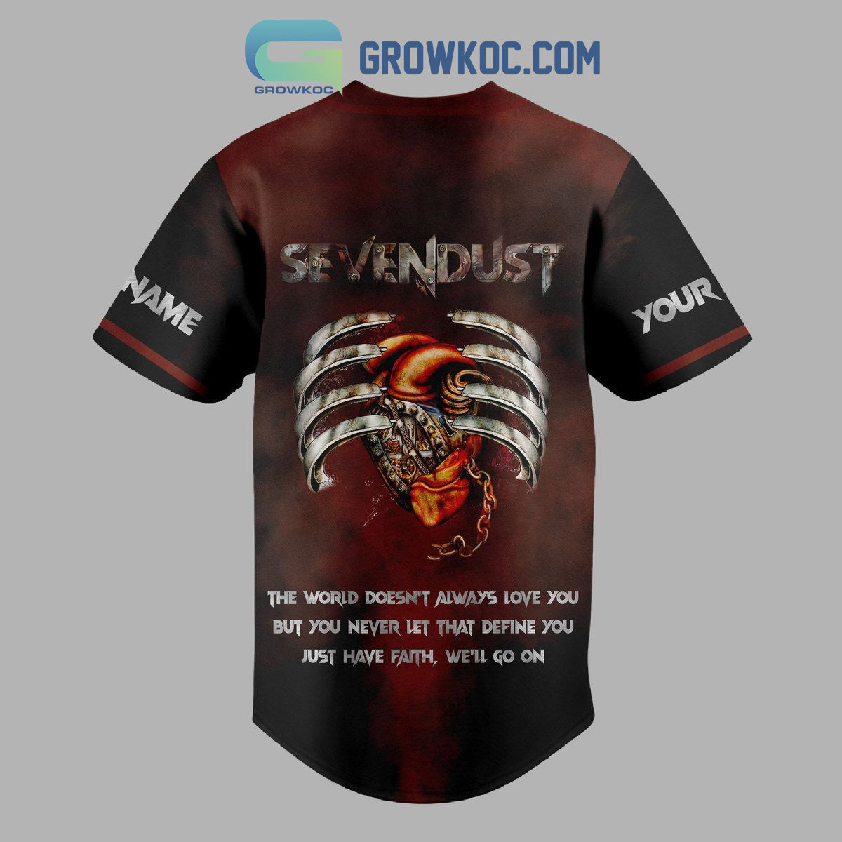 Seven Dust The World Doesn’t Always Love You Personalized Baseball Jersey baseball jersey product view 3