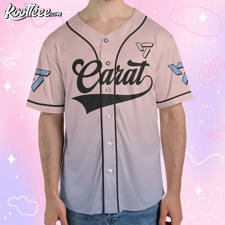 Seventeen Carat Fan Gift Custom Baseball Jersey baseball jersey product view 2