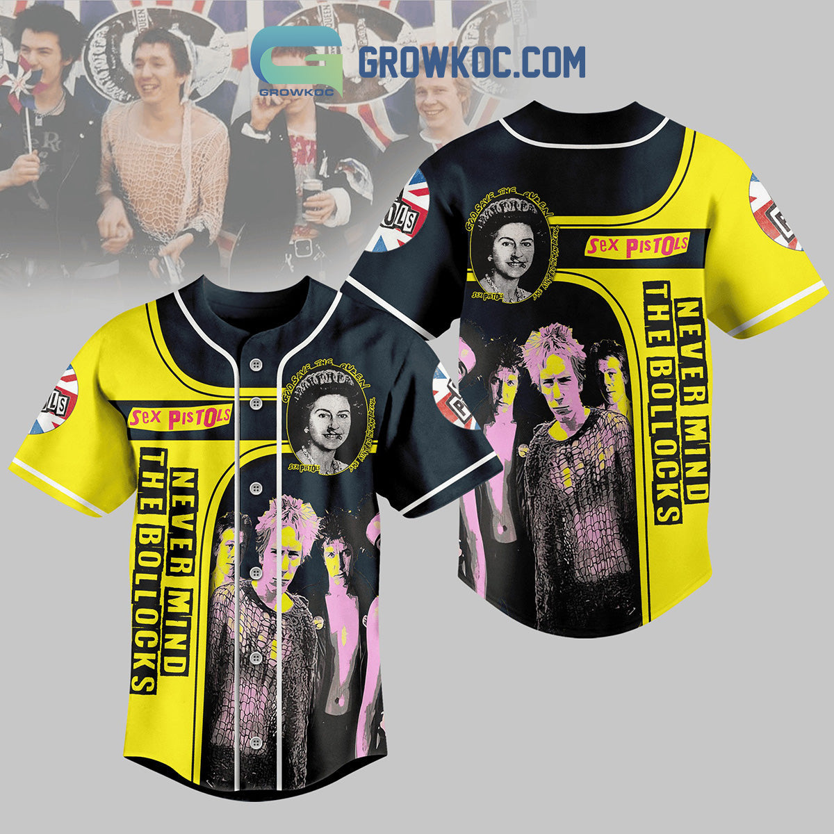 Sex Pistols Never Mind The Bollocks Baseball Jersey baseball jersey product view 1