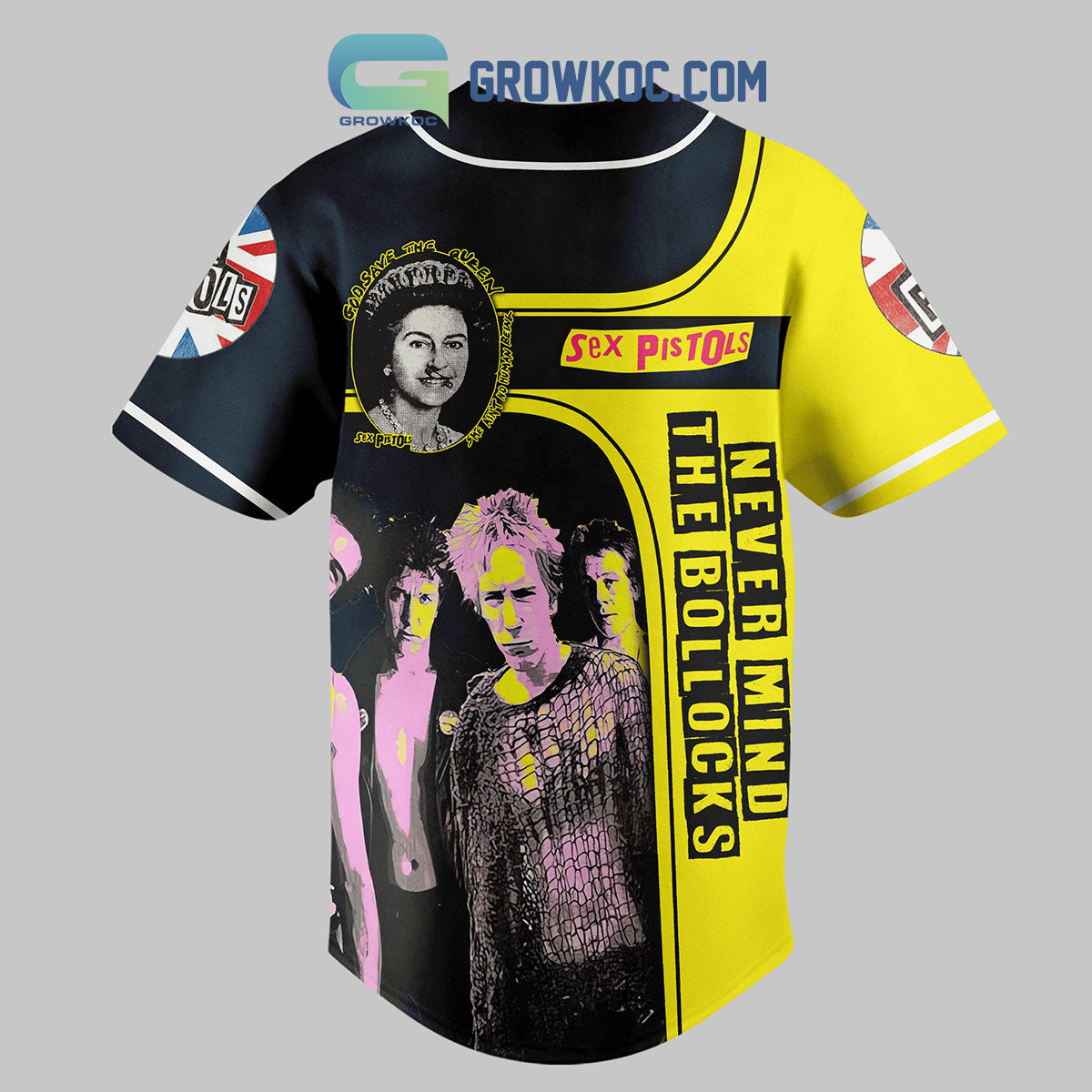 Sex Pistols Never Mind The Bollocks Baseball Jersey baseball jersey product view 2